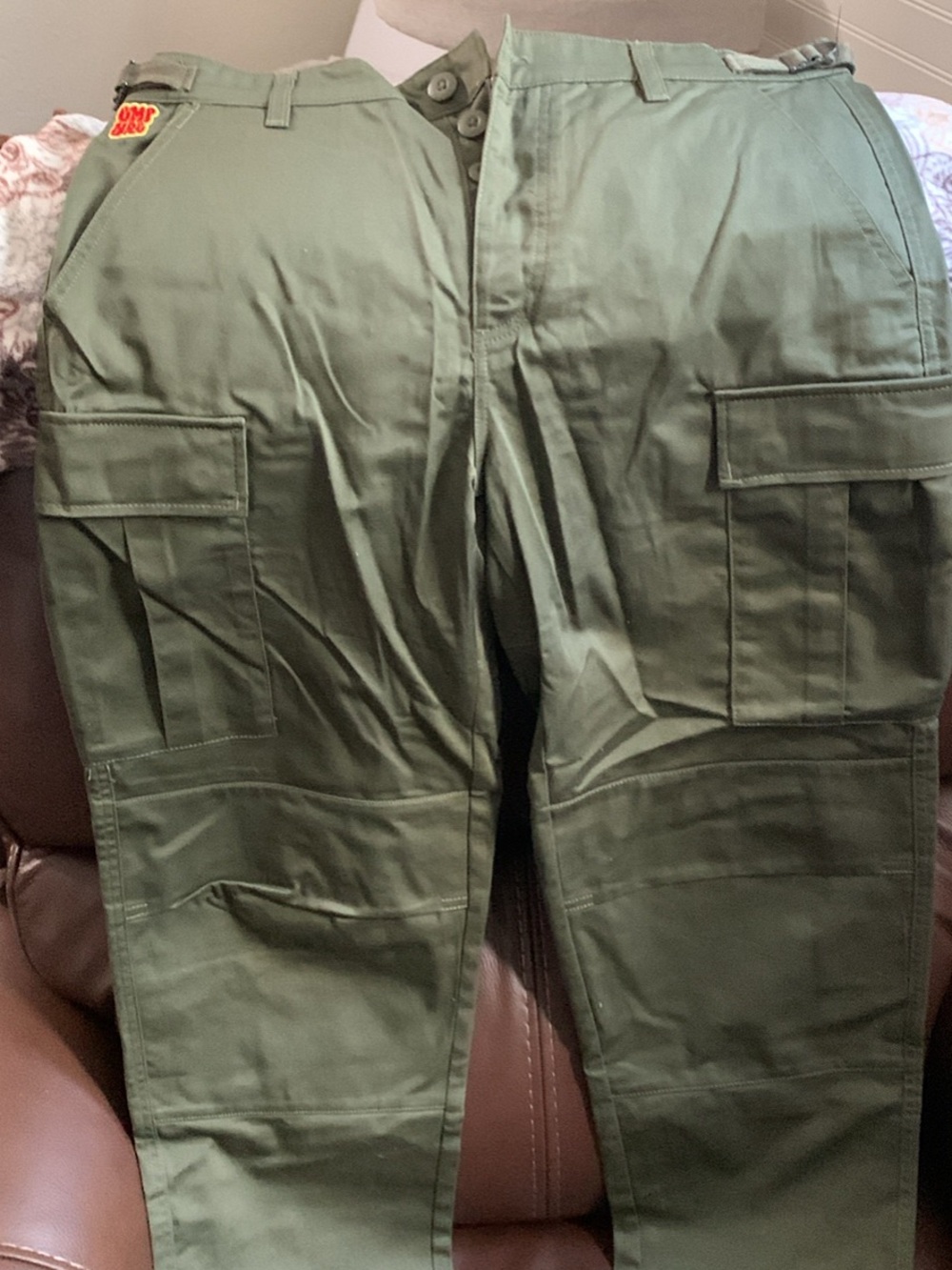 Empyre Olive Green Men's Cargo Pants with Patch